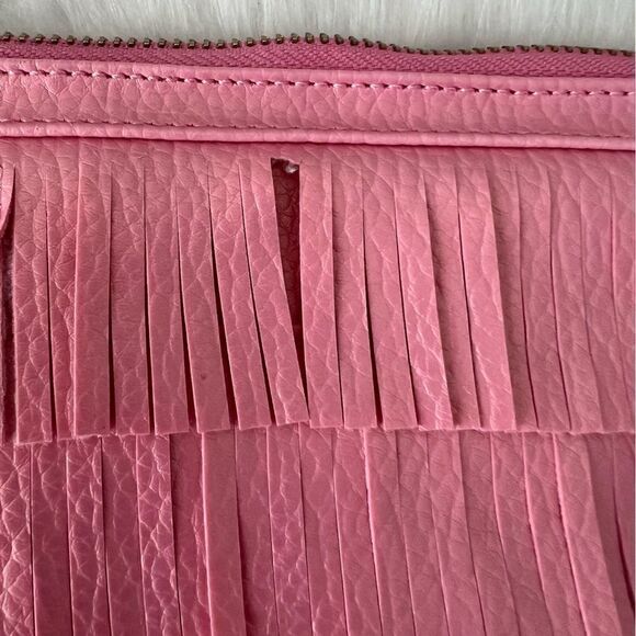 Bari Lynn Pink Fringed Crossbody Bag - Picture 7 of 8